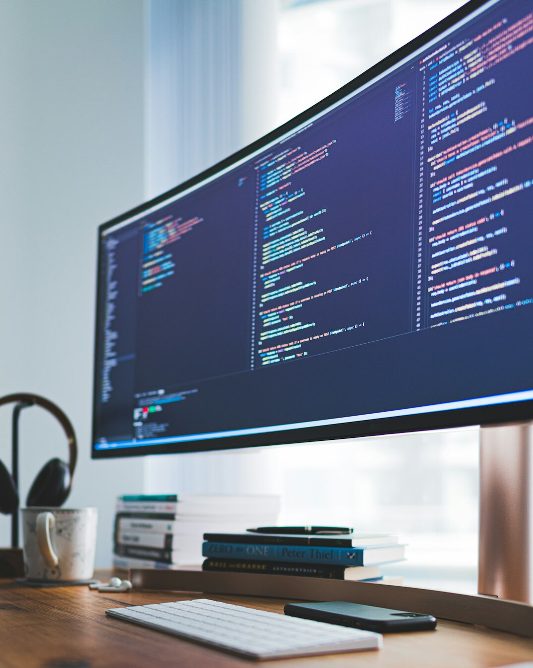 custom software code on screen
