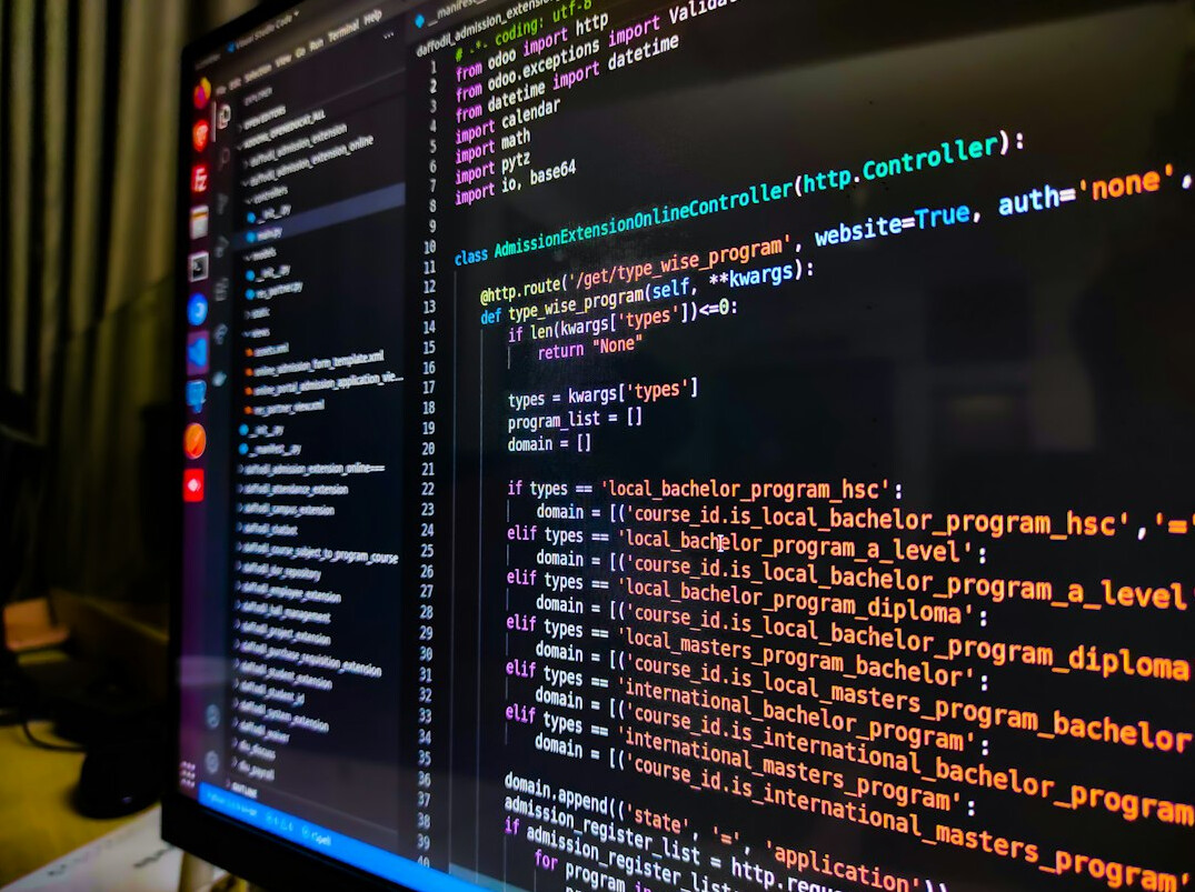 software code on screen