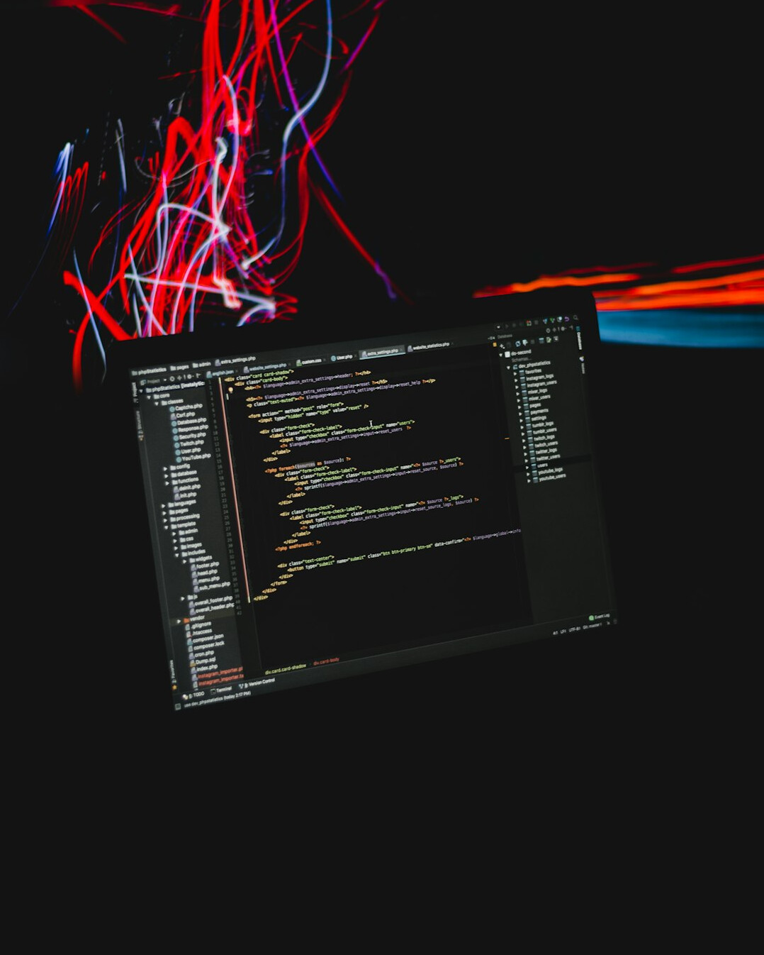 software code on screen